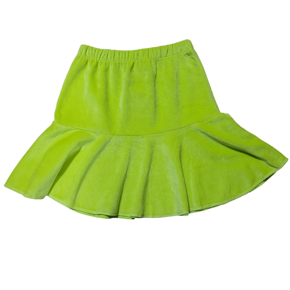 Girl's "MIS-TEE-V-US" Brand High Waisted Green Tiered Skirt, Size 6/7
